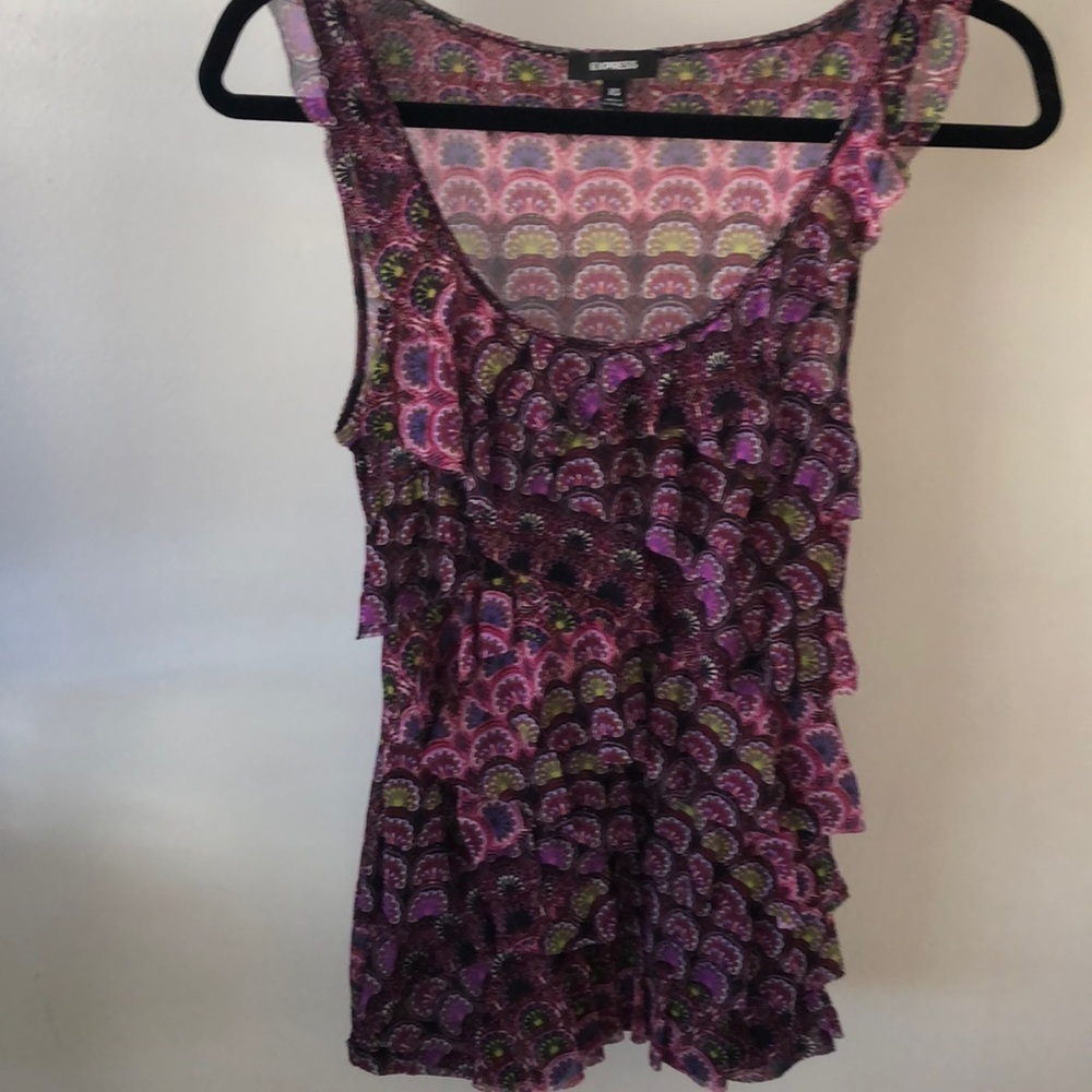 Express Flower Ruffle Tank Top - Picture 5 of 5